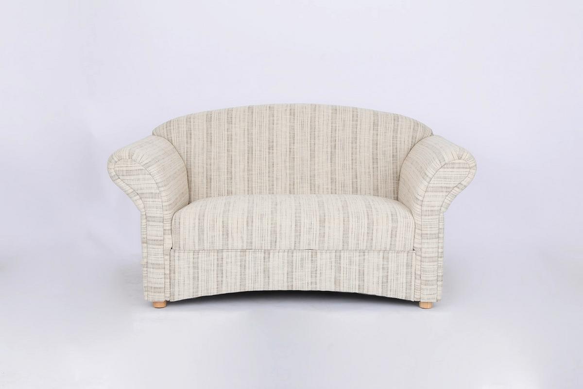 2-Sitzer Loretta ca.153x83x85 cm, Grau, Belastbar ca. 200 kg - Greige, Basics, Holz/Textil (204/83/85cm)