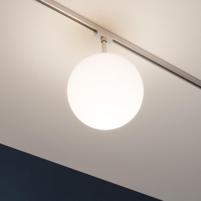 Schienensystem Urail Strahler 97602 LED-Glaskugel - Chromfarben/Opal, Design, Glas/Metall (20/32cm) - Paulmann