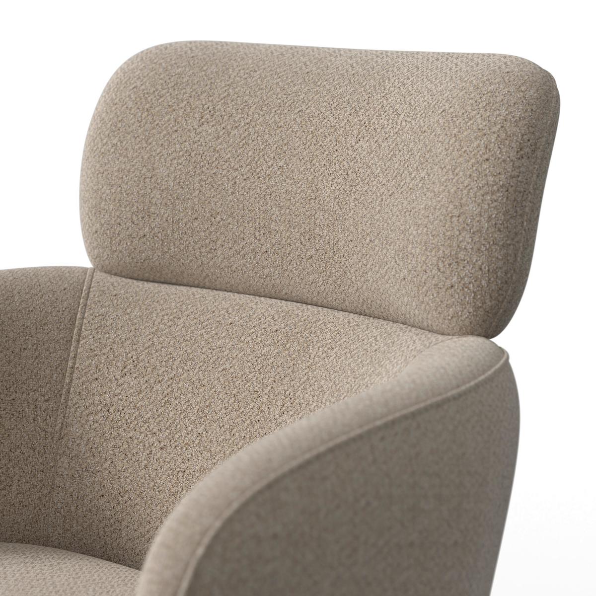 ŽIDLE S PODRUČKAMI LIORA - černá/hnědá, Moderní, kov/textil (57,5/84/61cm) - Bessagi Home
