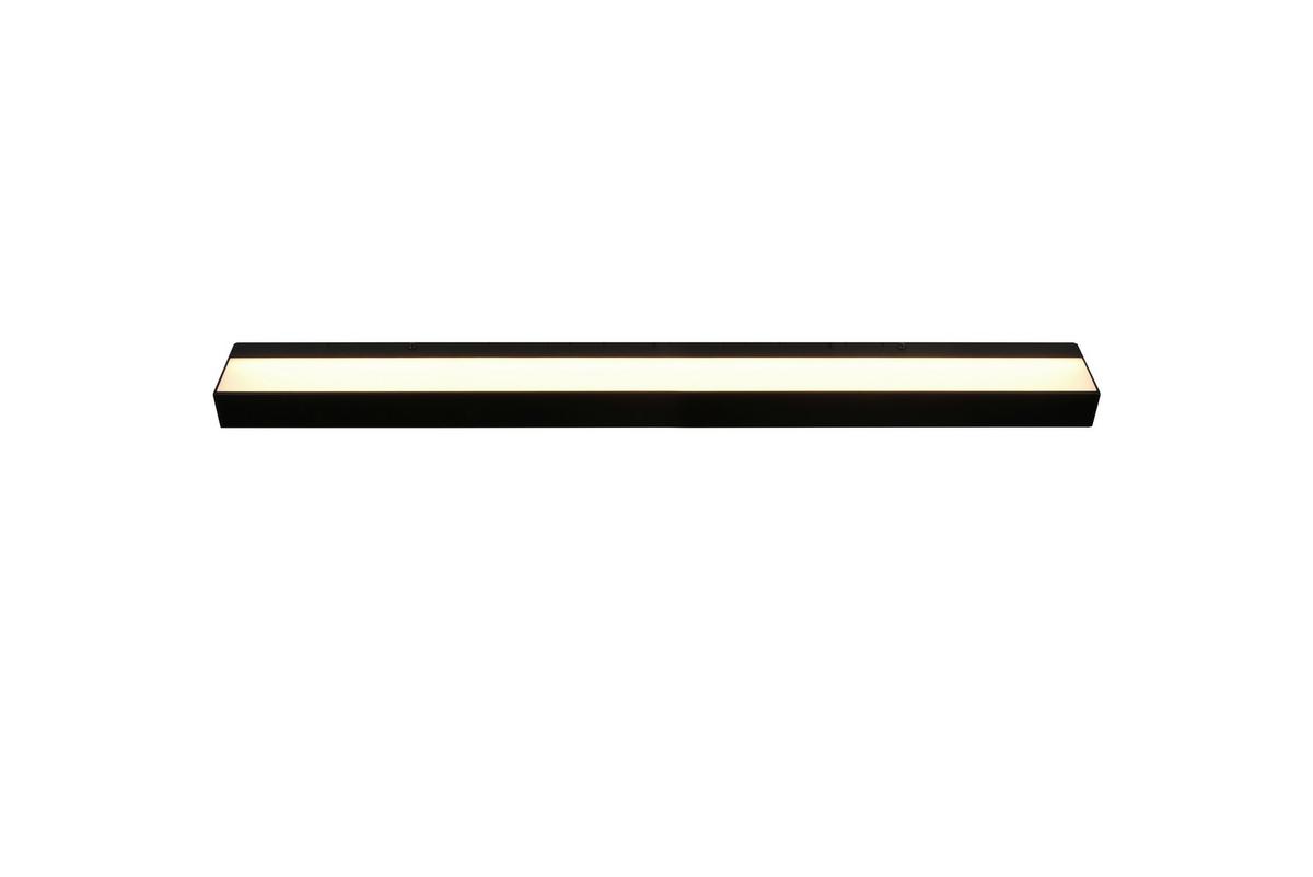 Led-wandleuchte Rocco, Ip44, 1-Flammig - Chromfarben/Schwarz, Basics, Kunststoff/Metall (3,6/90/8cm) - Trio Leuchten