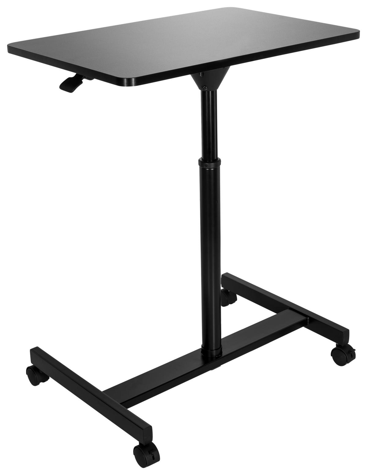Stehpult Stand Vm-su Höhenverstellbar Schwarz - Schwarz, Basics, Holzwerkstoff/Metall (70/48/80-114cm) - MID.YOU