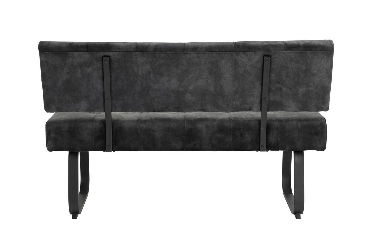 SEDACÍ LAVICE LUISE - antracitová, Moderní, kov/textil (140/90,5/64cm) - Mömax