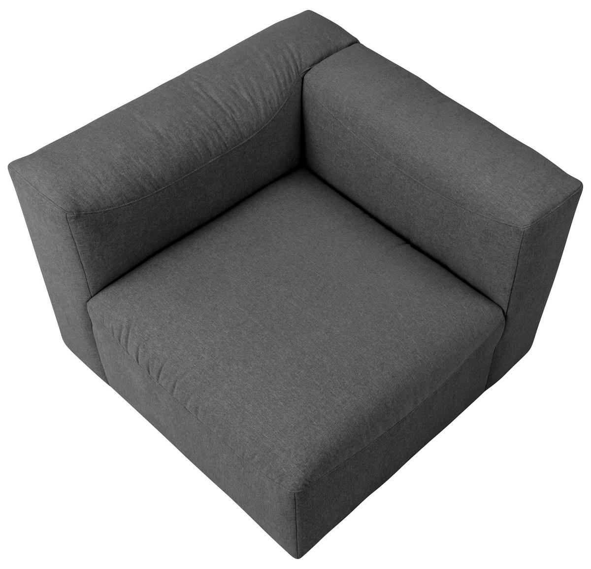 Eckelement Lena Anthrazit Flachgewebe - Anthrazit, Design, Textil (100/73/100cm) - Max Winzer