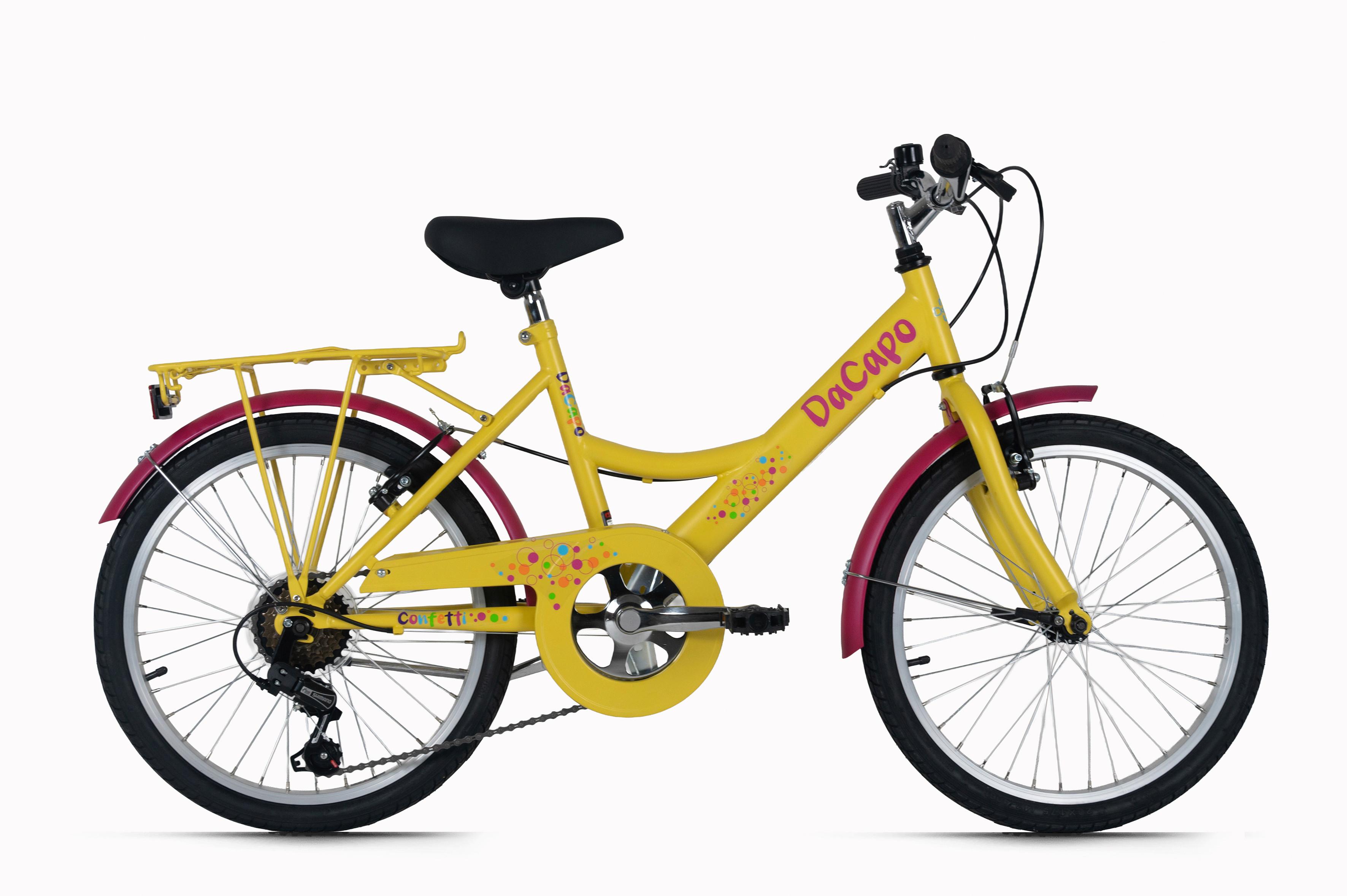 Kinderfahrrad 20 Zoll DaCapo gelb - Gelb, Basics, Metall (25/140/60cm)