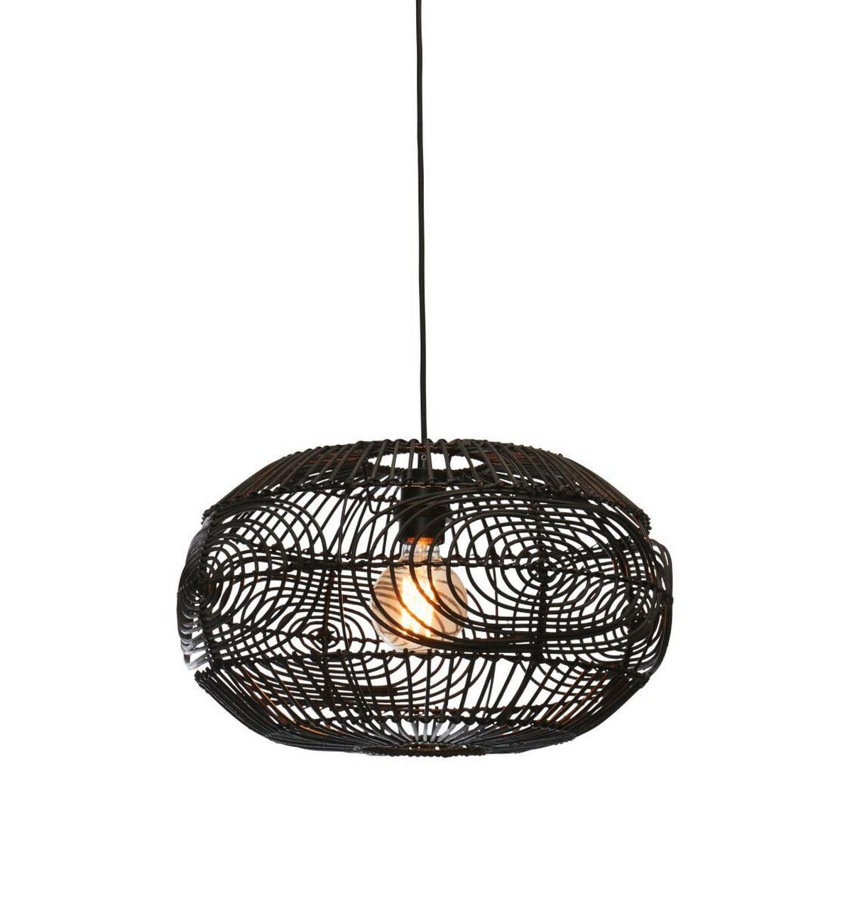Hängeleuchte Madeira Schwarz D: 48 Cm - Schwarz, Trend (48/30cm) - Good & Mojo