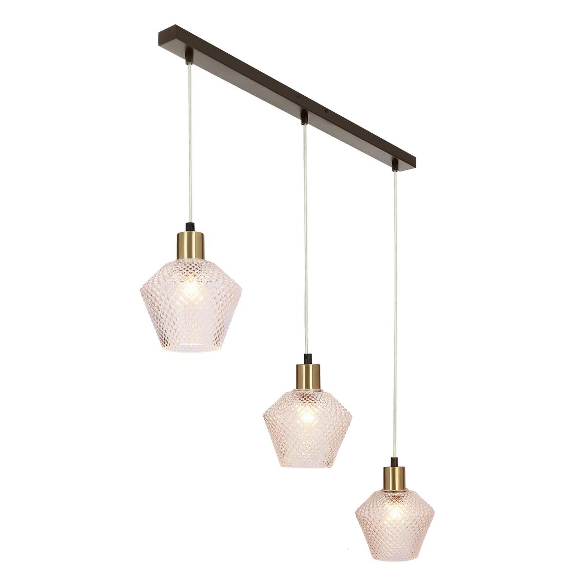 Pendelleuchte 33-36346 Greniko - Transparent/Goldfarben, KONVENTIONELL, Metall (70/14/120cm)