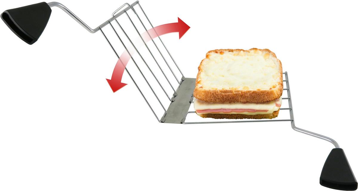 Toaster Crispy Snack Mit 8 Bräunungsgraden - Schwarz, MODERN, Kunststoff (28,5/17/19,4cm) - Trisa Electronics
