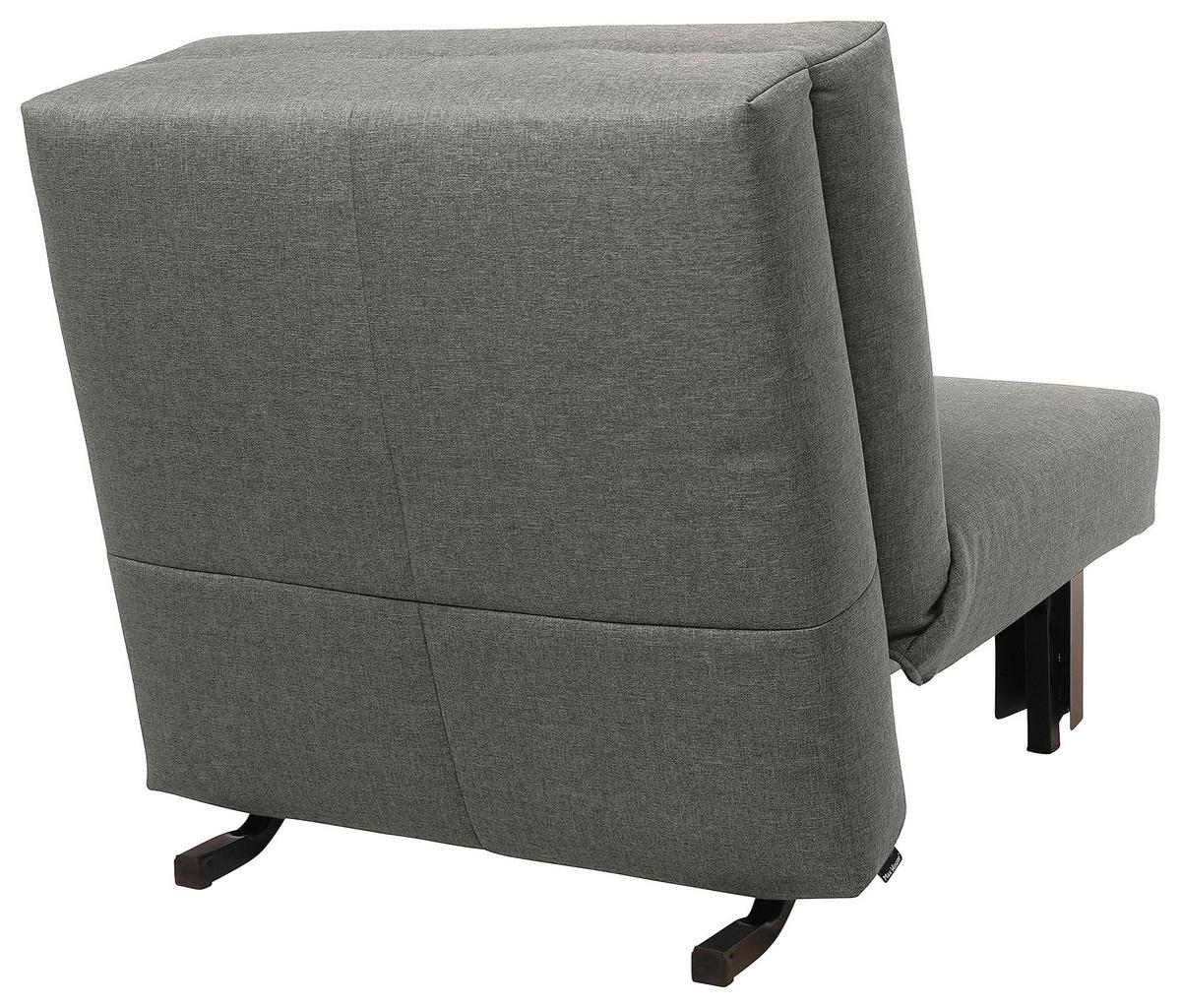Schlafsessel Columbus Hellgrau inkl. Zierkissen - Hellgrau/Schwarz, Design, Textil (85/85/100cm) - Max Winzer