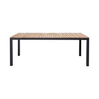Gartentisch Mood Extreme 209x100 cm, Teak/Anthrazit - Anthrazit/Teakfarben, Natur, Holz/Metall (209/100/74cm) - Gardenson