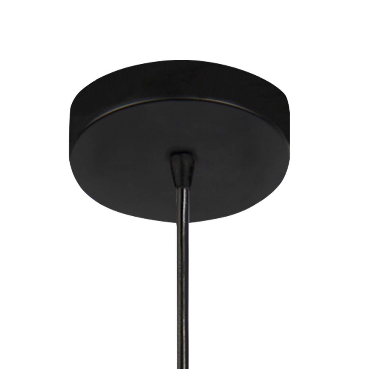 Hängeleuchte Amsterdam H: 120 cm 1-Flammig - Schwarz, Design, Glas/Metall (30/120cm)