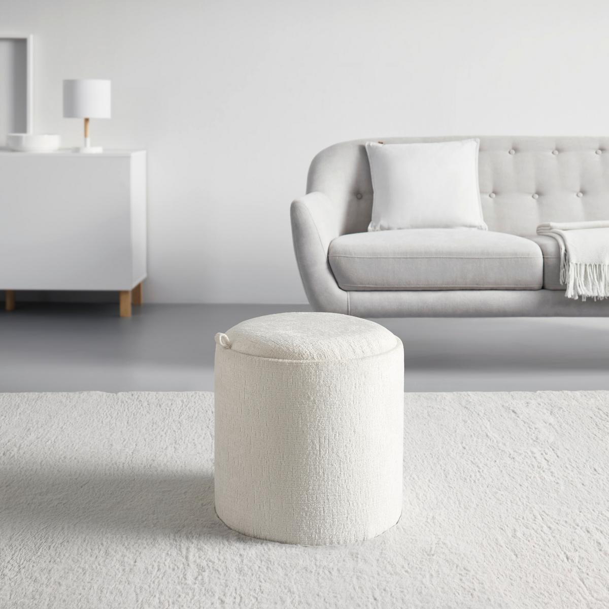 TABURET CHESSY -TREND- - bílá, Moderní, kompozitní dřevo/textil (39,5/40.5cm) - Mömax