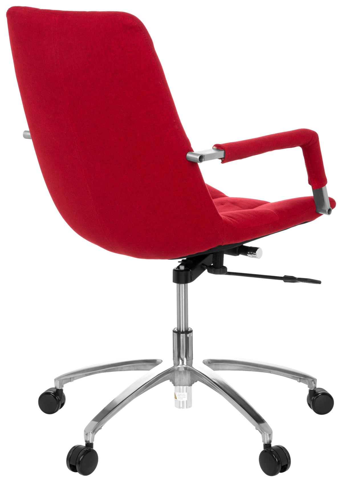 Drehstuhl Saranto Rot - Rot/Silberfarben, MODERN, Kunststoff/Textil (58/102/60cm) - MID.YOU