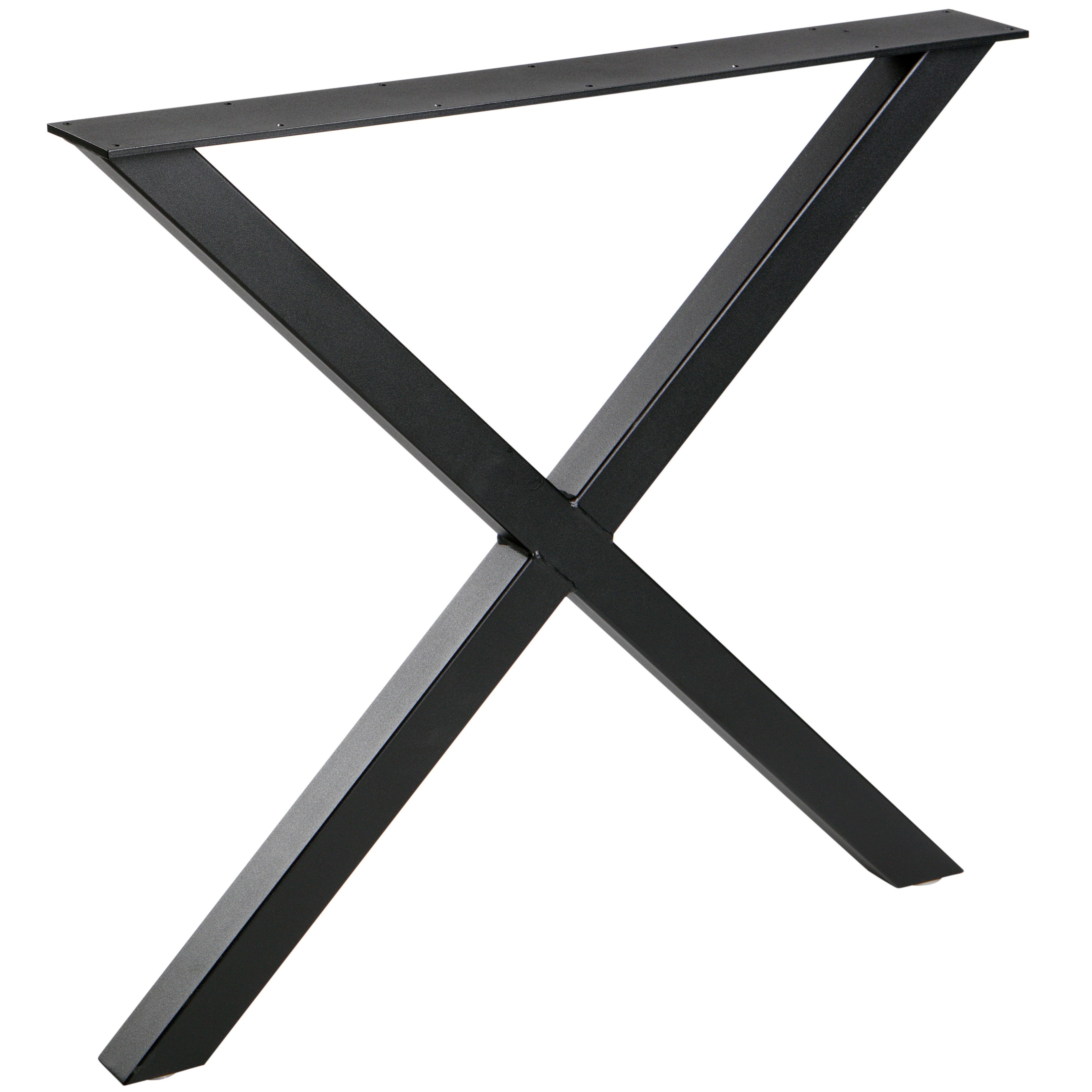 TISCHGESTELL Tablo Schwarz B: 79cm - Schwarz, MODERN, Metall (79/72/10cm) - Livetastic