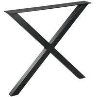 TISCHGESTELL Tablo Schwarz B: 79cm - Schwarz, MODERN, Metall (79/72/10cm) - Livetastic