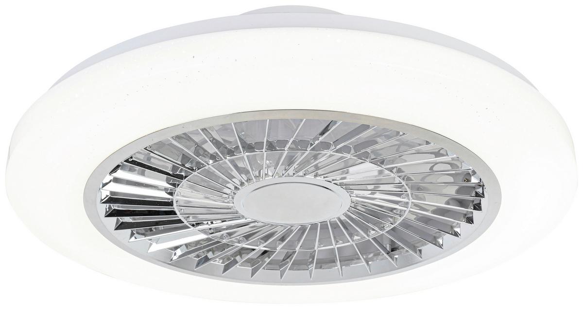 Led Mennyezeti Ventilátor Nua - krómszínű/áttetsző, Modern, műanyag/fém (49/16cm) - Luca Bessoni