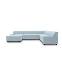 Wohnlandschaft Norma Pastellblau Webstoff - Wengefarben/Pastellblau, Design, Textil (153/328/212cm) - MID.YOU