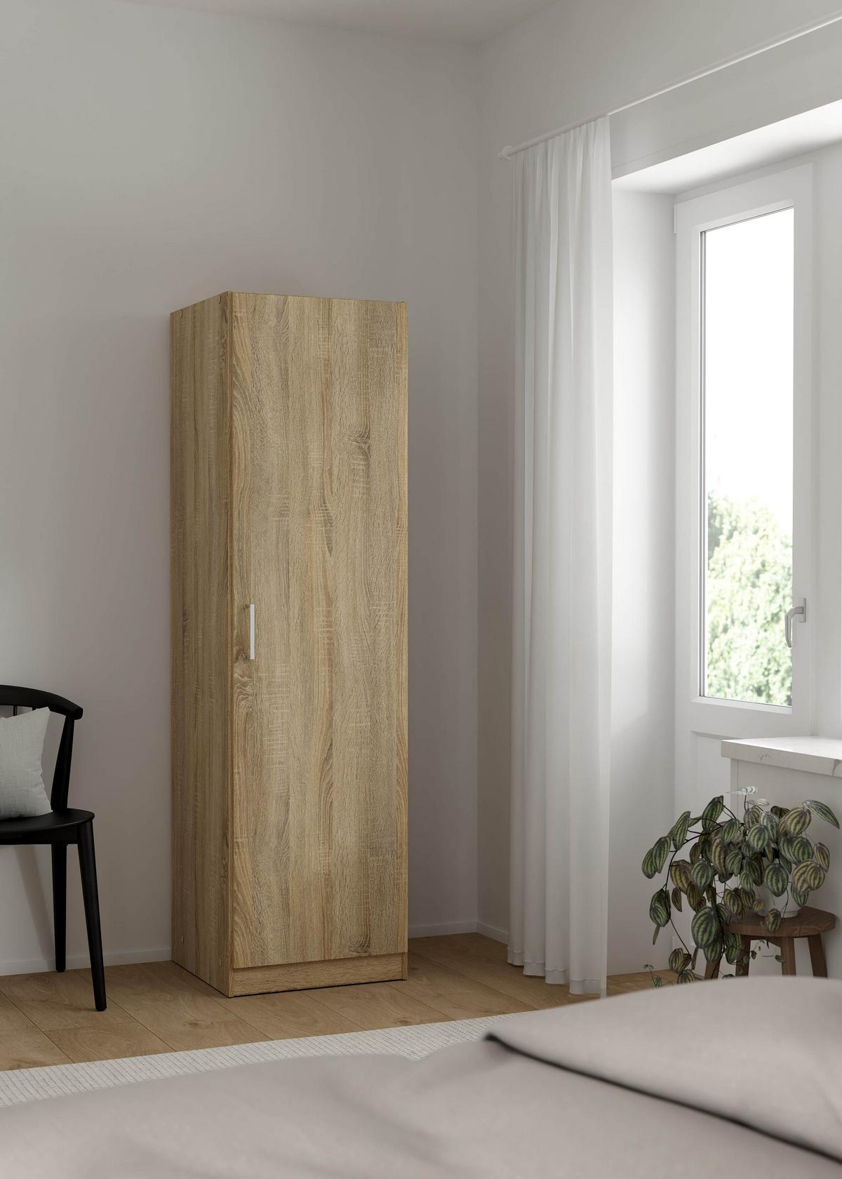 Ruhásszekrény Space - Sonoma tölgy, Konventionell, fa (48,6/175,4/49,5cm)