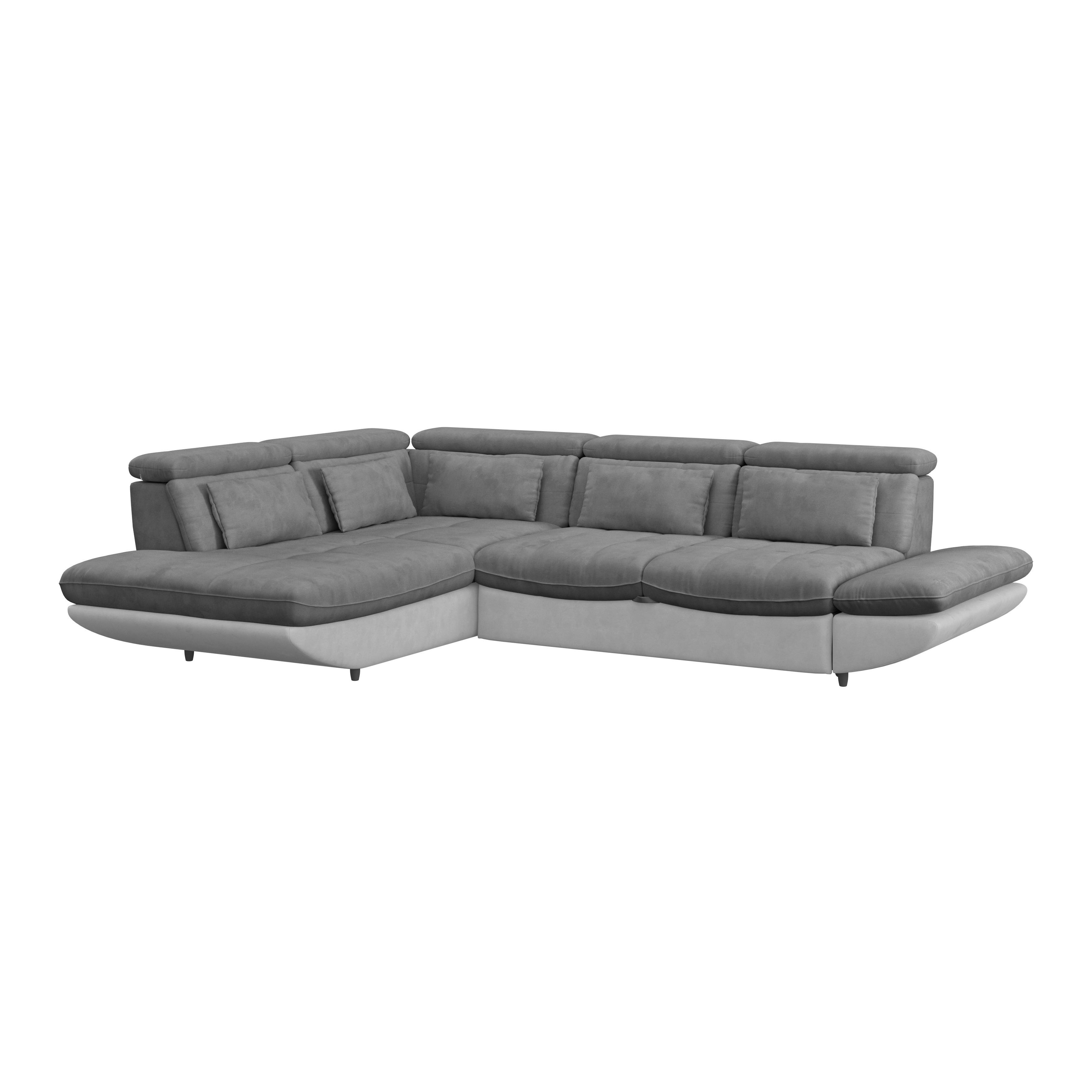 SEDACÍ SOUPRAVA PARK - černá/světle šedá, Moderní, textil/plast (311/233cm) - Luca Bessoni