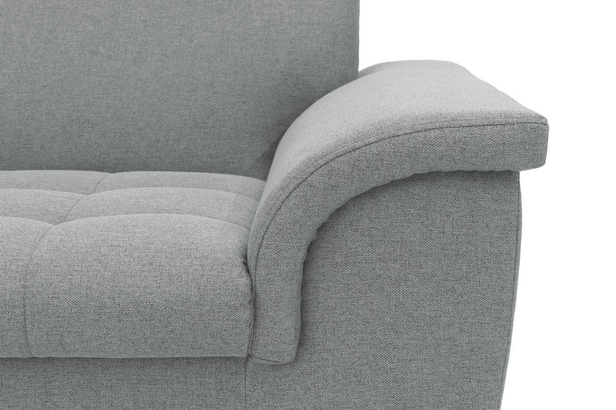 2-sitzer-sofa Mit Kopfteil Verstellbar Franzi Grau - Chromfarben/Grau, KONVENTIONELL, Textil (210/81/105cm) - MID.YOU