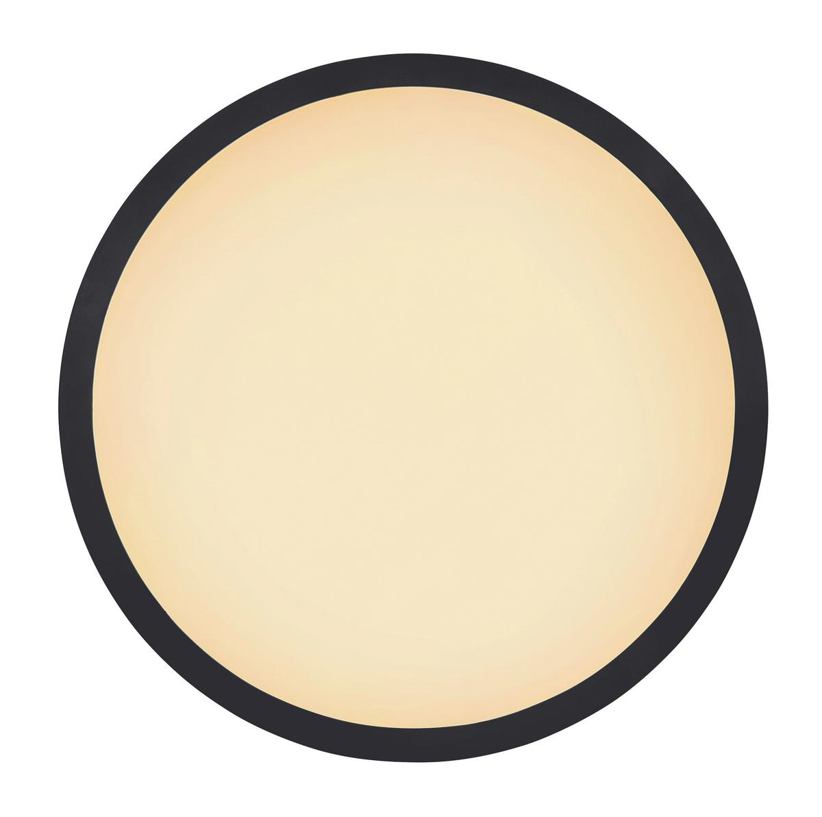 Led-deckenleuchte Sapana Ø 29,4 Cm Mit Memory-Funktion - Opal/Schwarz, Basics, Kunststoff (29,4/2,5cm) - Globo