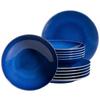 Tafelservice Ossia Keramik 6personen Geschirr Set Blau - Dunkelblau, Basics, Keramik - Mäser