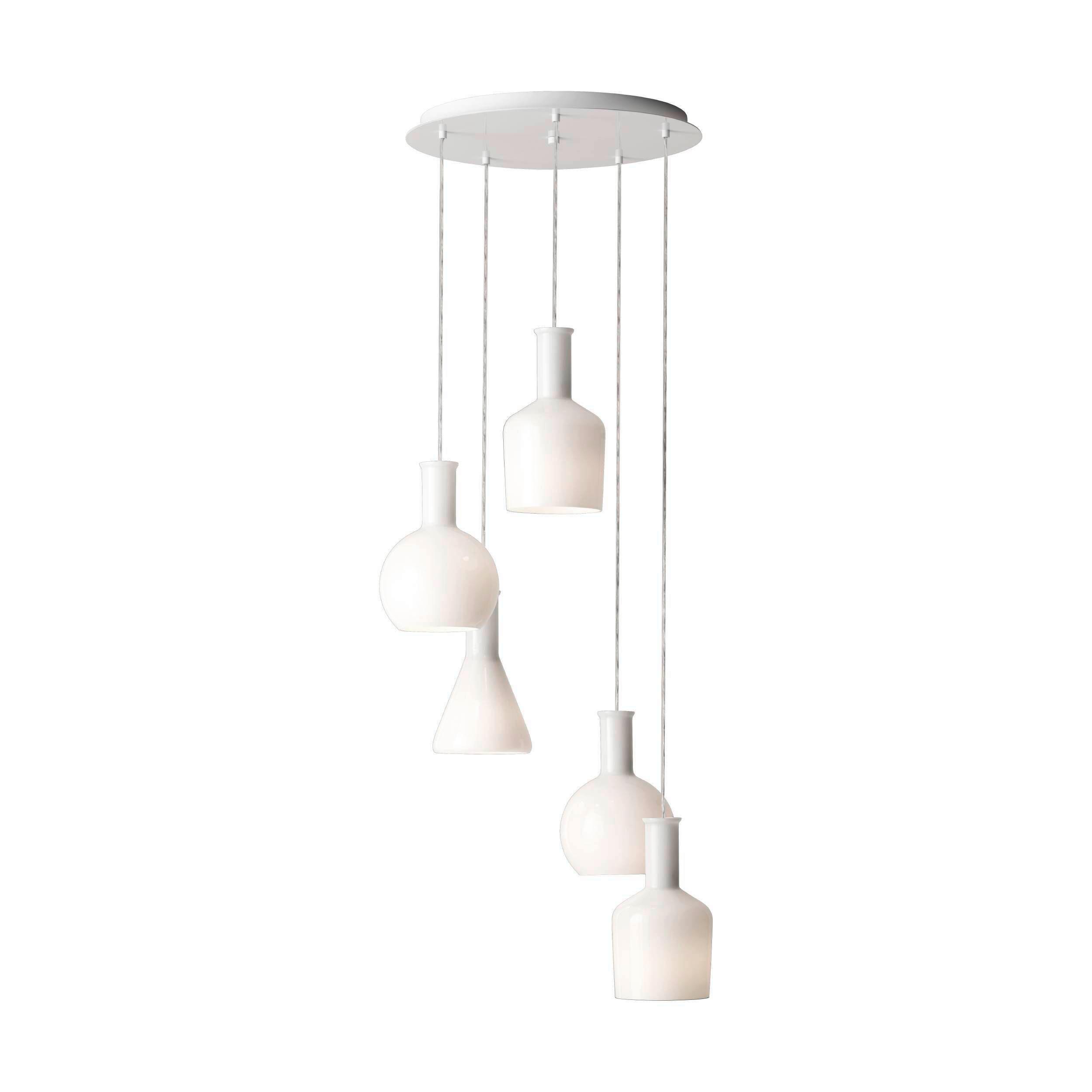 Hängeleuchte 39142_pascoa - Weiß, Design, Glas/Metall (50/150cm) - Eglo