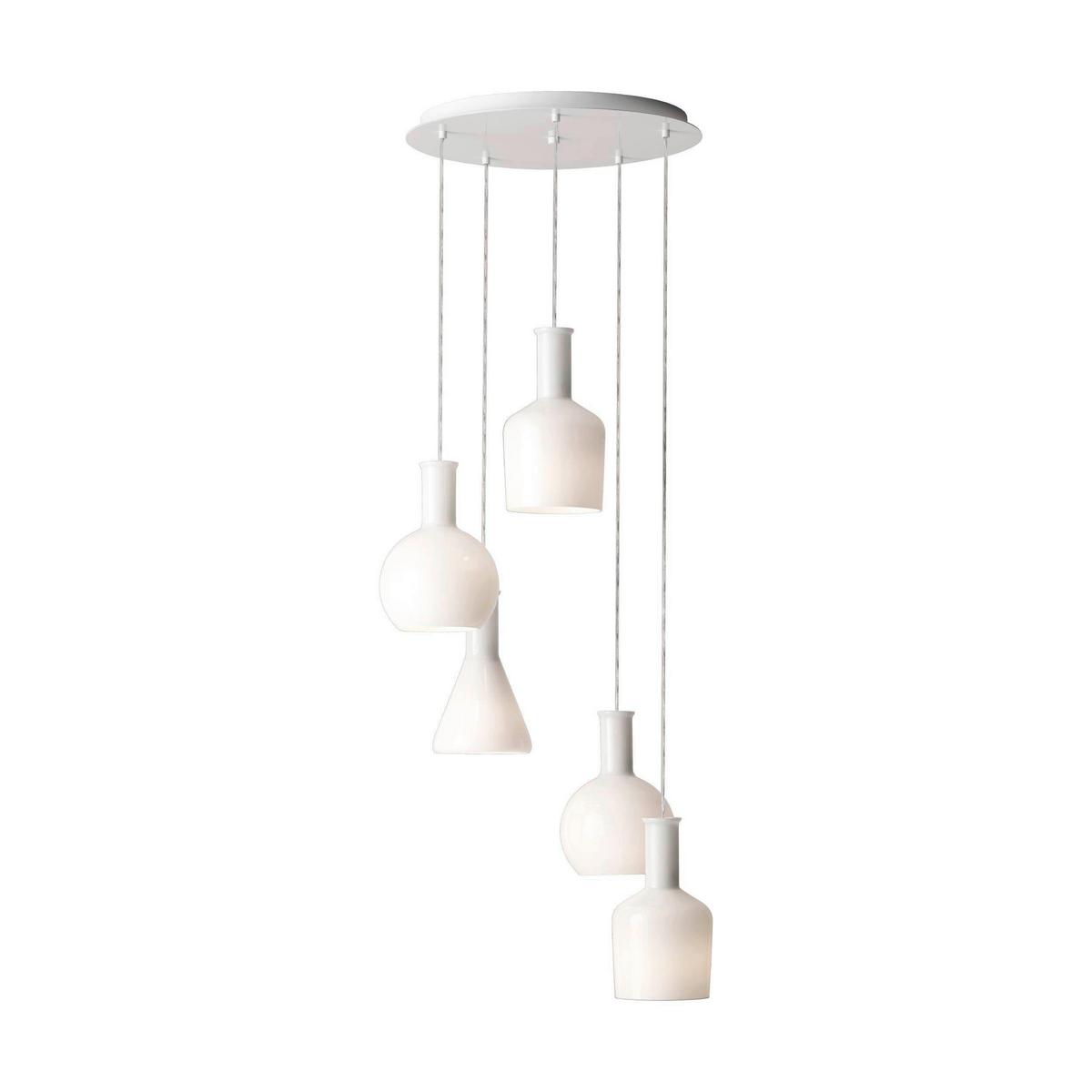 Hängeleuchte 39142_pascoa - Weiß, Design, Glas/Metall (50/150cm) - Eglo