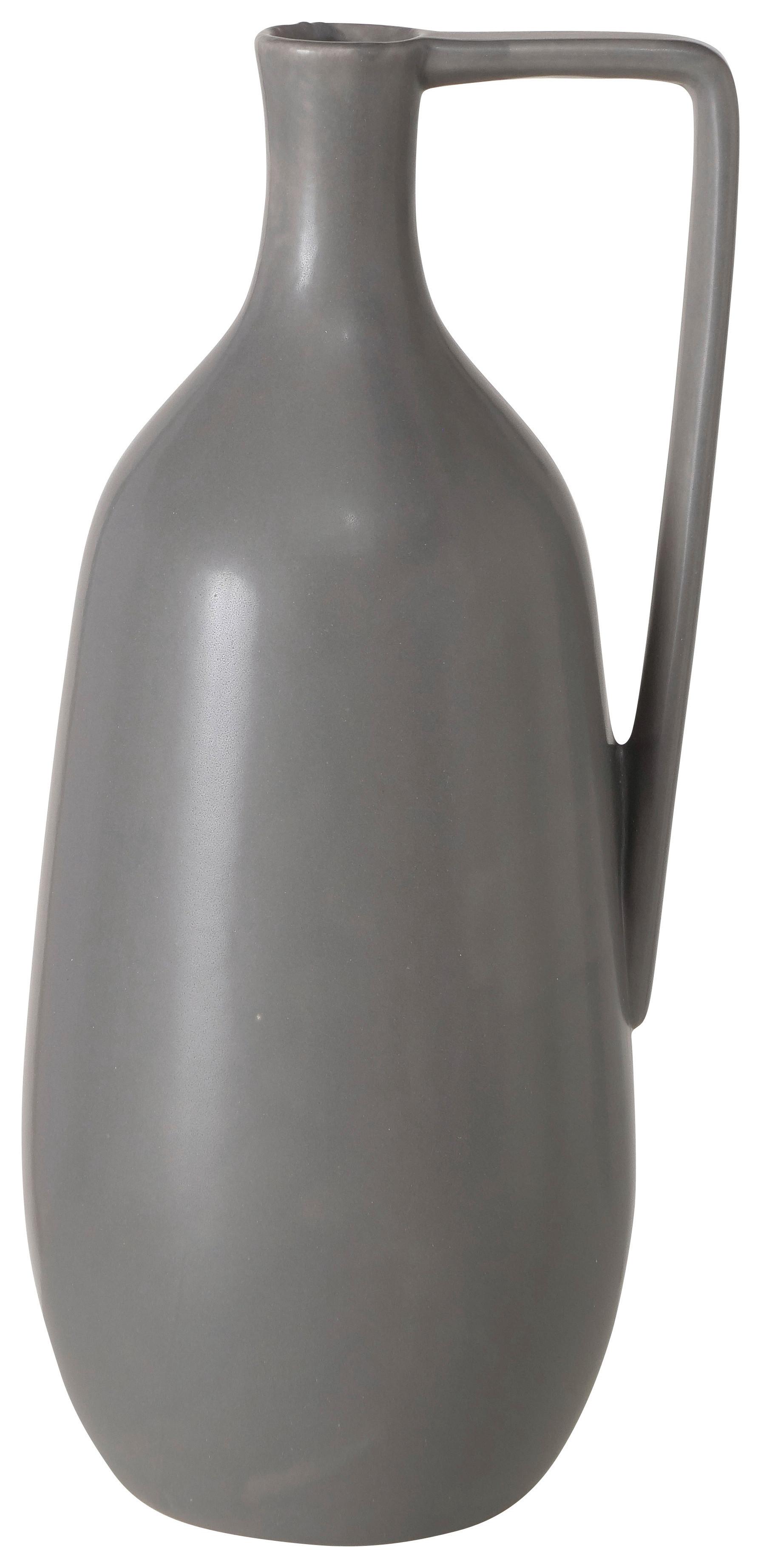 Vase Naimo, V: 36cm - šedá, Moderní, keramika (14/36cm) - Premium Living