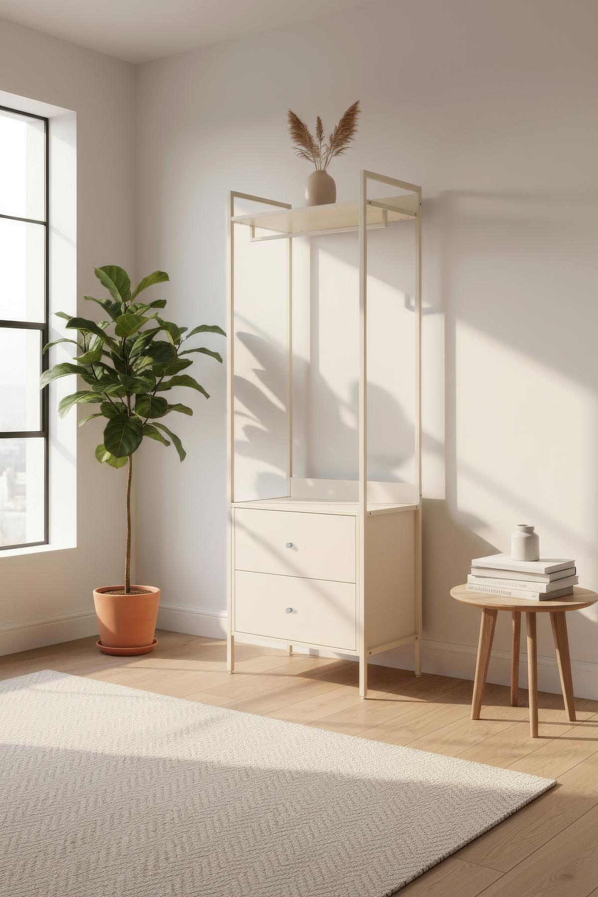 Garderobe Dhaka Kaschmir B: 64 cm - Kaschmir, MODERN, Holzwerkstoff/Metall (64/190/40cm)