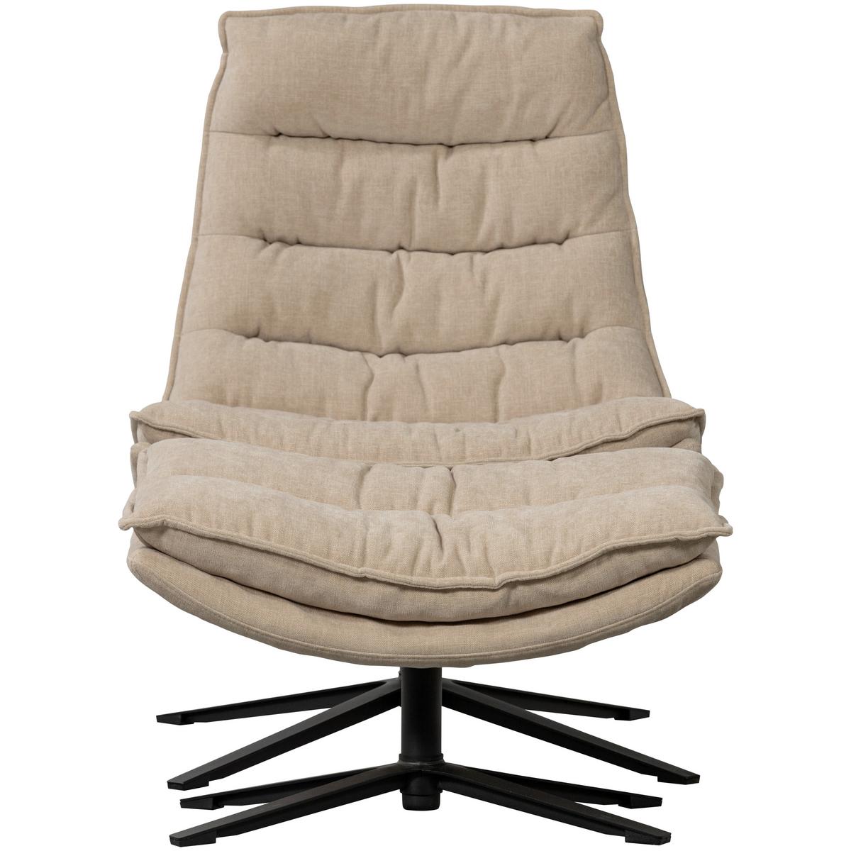 Sesselset Kube Naturfarben B: 77cm - Schwarz/Naturfarben, Design, Textil (77/97/69cm) - Livetastic