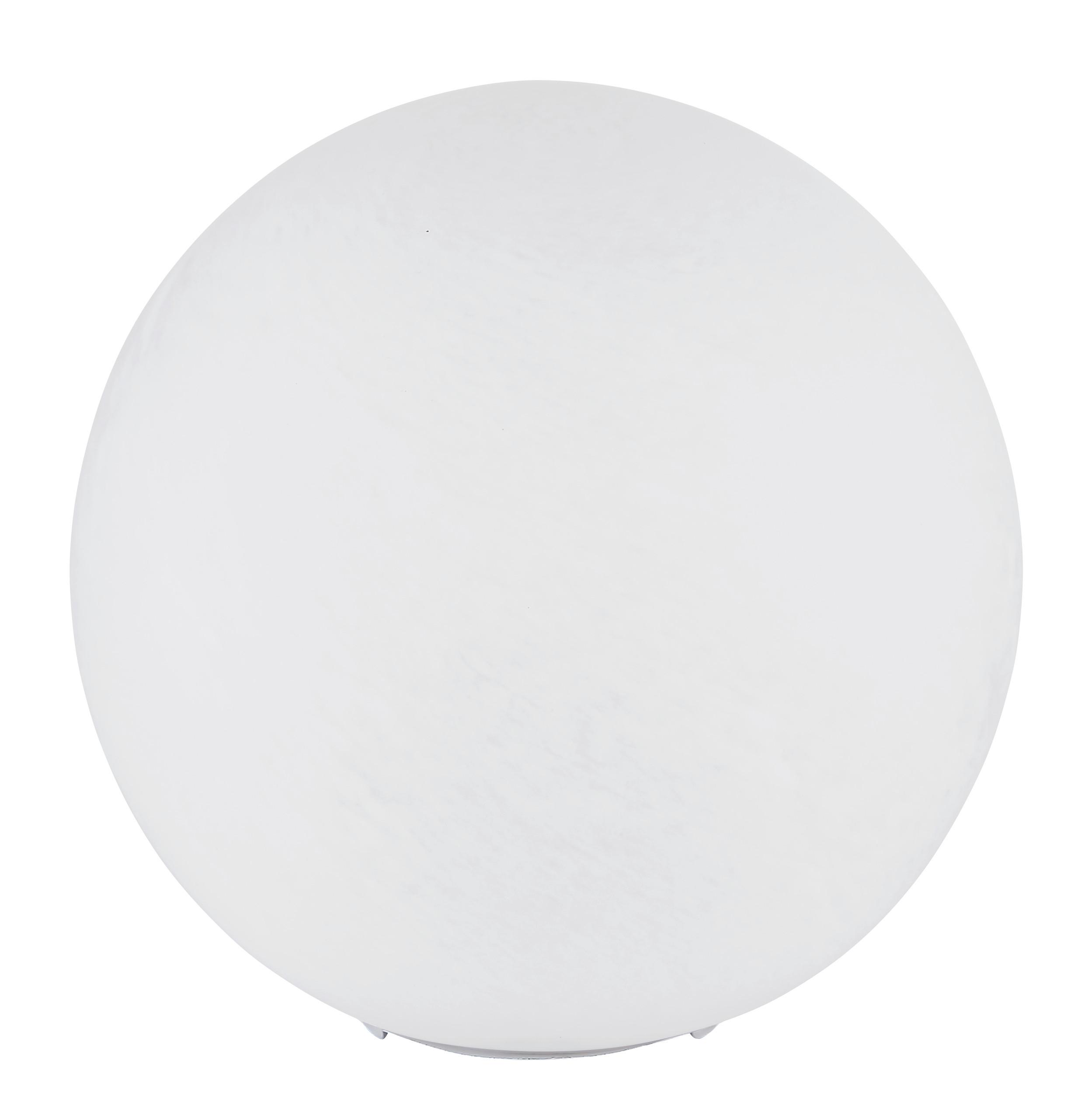 Tischleuchte Exkl. 1xe27, 60w - Weiß, Design, Glas/Metall (25/24,5cm) - Globo