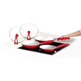Pfannenset Duo Magic Premium 5-teilig - Transparent/Rot, KONVENTIONELL, Glas/Keramik (48,5/28/15,5cm) - Mediashop