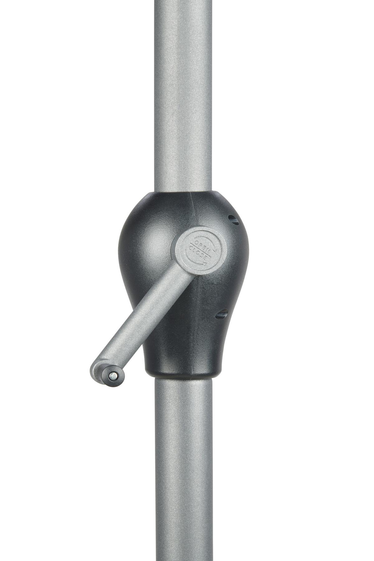 Doppelsonnenschirm Miami BxHxT: 208x400x236 cm Anthrazit - Anthrazit, MODERN, Textil/Metall (208/400/236cm) - Beldano