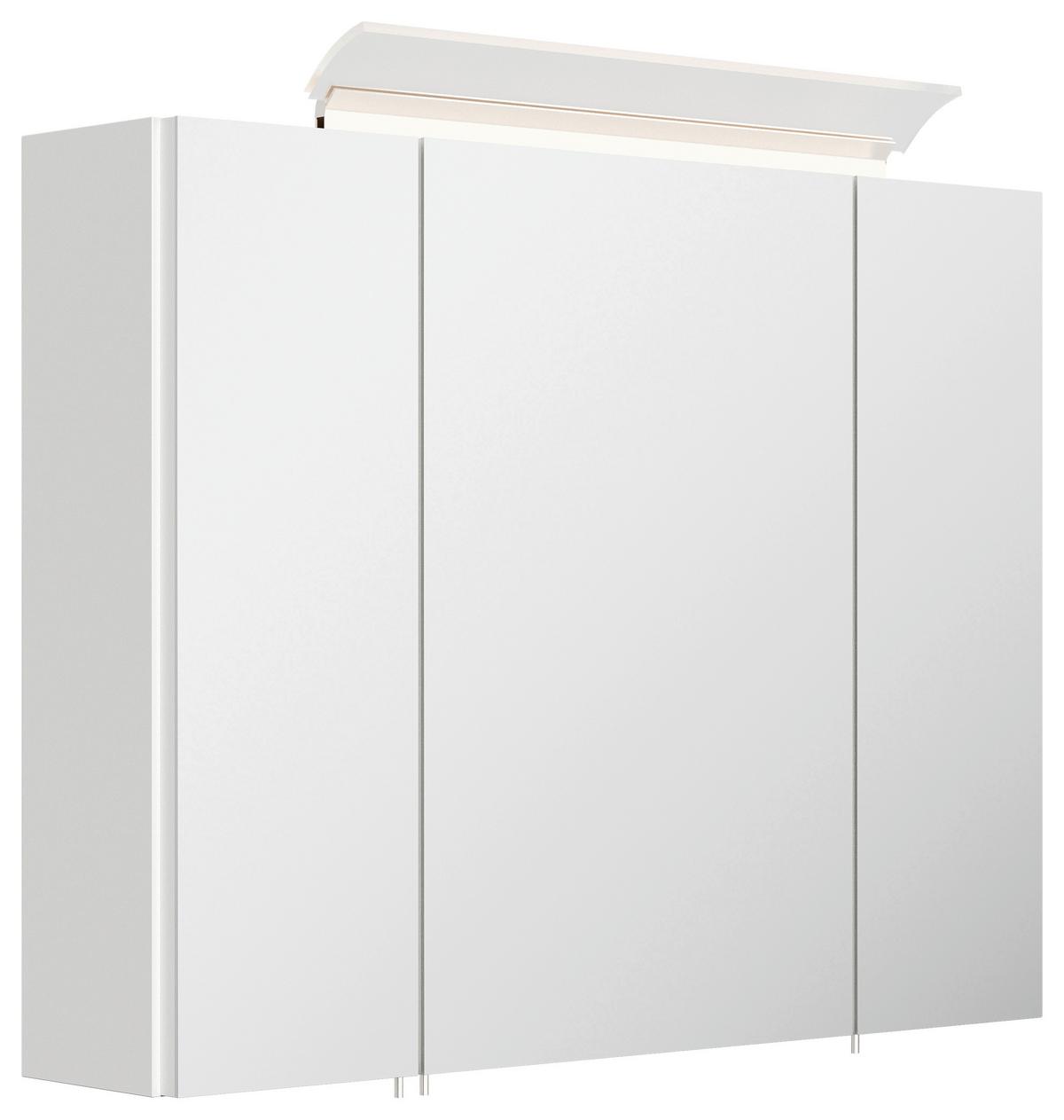 BADEZIMMER Limes, Weiß HG B: 80 cm - Weiß Hochglanz/Weiß, Basics, Keramik/Holzwerkstoff (80cm) - MID.YOU