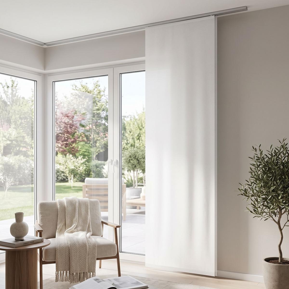 FLÄCHENVORHANG Weiß 60/245 cm - Weiß, Design, Textil (60/245cm)