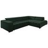 Eckschlafsofa Elias Neu Grün S: 307 cm - Schwarz/Grün, Design, Textil (307/201cm) - Livetastic