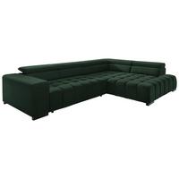 Eckschlafsofa Elias Neu Grün S: 307 cm - Schwarz/Grün, Design, Textil (307/201cm) - Livetastic