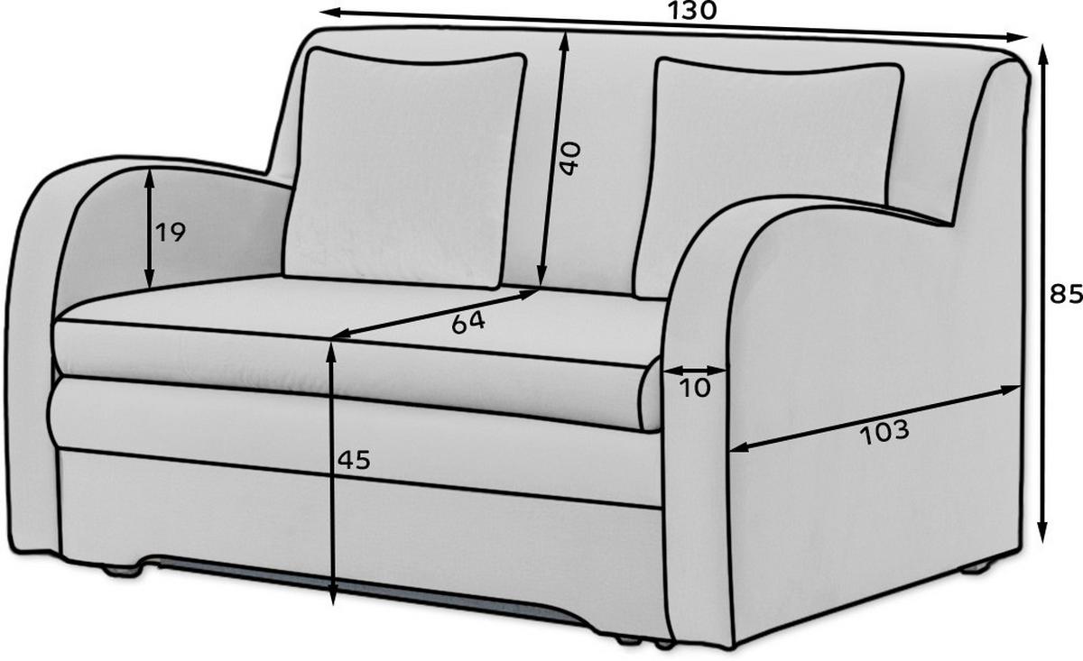 Schlafsofa Ario Grau B: 130cm - Schwarz/Dunkelblau, Design, Textil (130/85/103cm) - MID.YOU