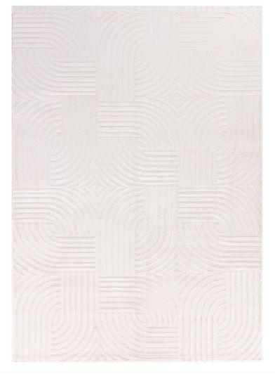 Dizajnový koberec 240x340 cm, nízky vlas - krémový - krémová, Design, textil (240/340cm)