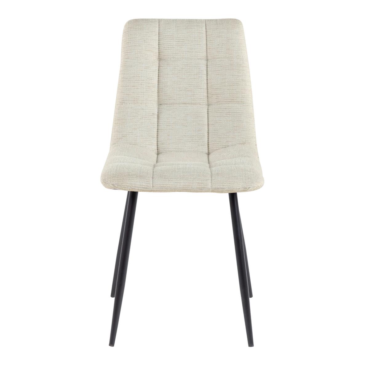 Polsterstuhl Lech beige - Beige/Schwarz, KONVENTIONELL, Holz/Textil (45/88/55cm)