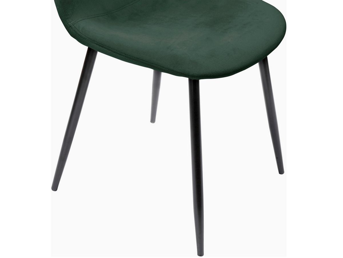 Stuhl-Set Monza Dunkelgrün B: 44cm 4--Teilig - Dunkelgrün/Schwarz, Design, Textil/Metall (44/87/51cm) - MID.YOU