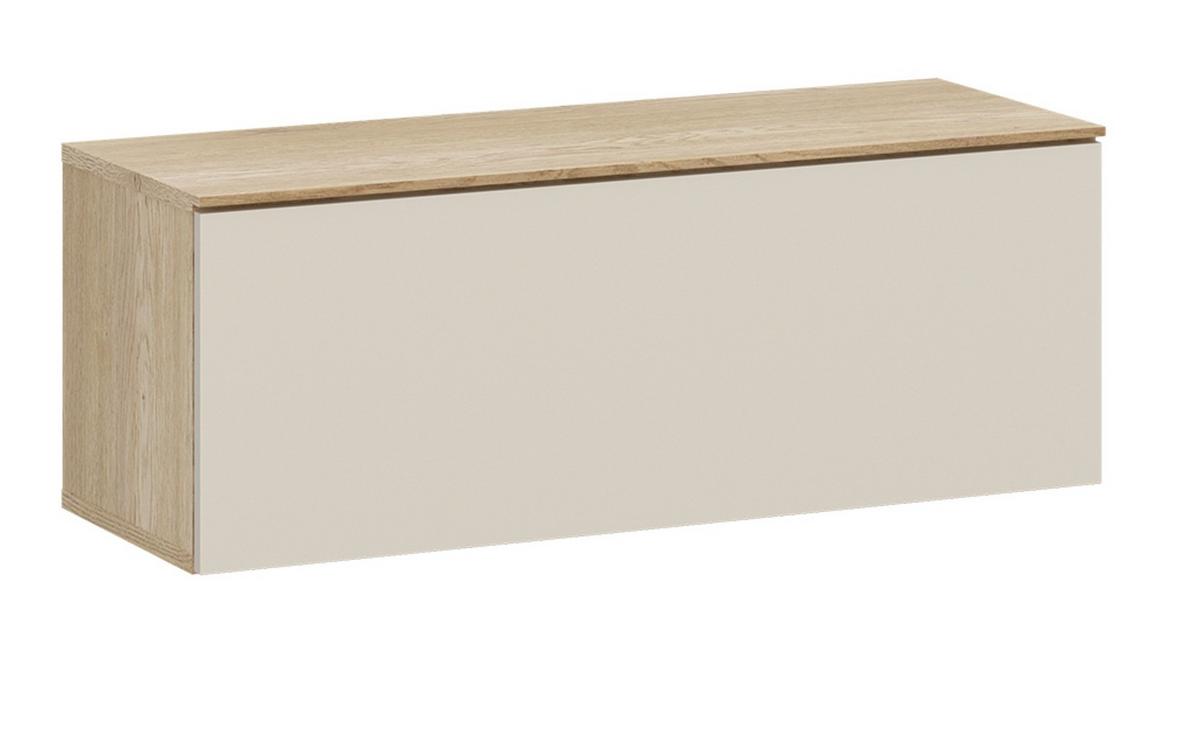Lowboard Puento Eichefarben/Beige B: 80cm - Kaschmir/Eichefarben, Design, Holzwerkstoff (80/37,6/35cm) - Livetastic