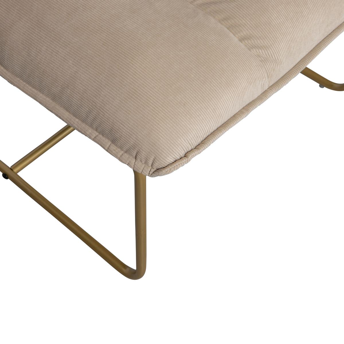 Sessel Fie Sandfarben B: 64cm - Sandfarben/Goldfarben, Design, Textil (64/77/71cm) - Livetastic