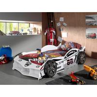 AUTOBETT Max Weiß 90x200cm - Weiß, MODERN, Holzwerkstoff (90/200cm) - Vipack