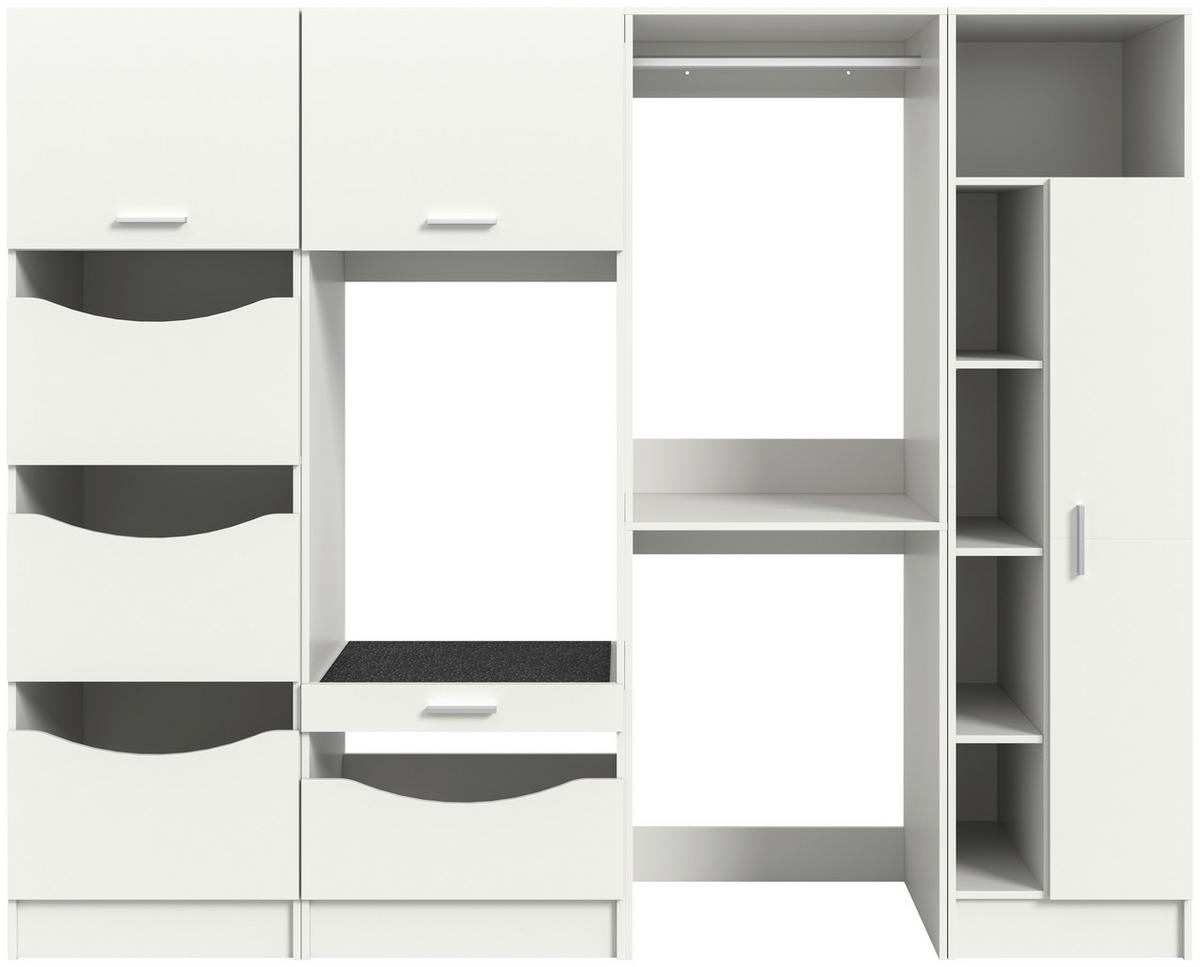 Prádelna Free bílá - bílá, Basics, kompozitní dřevo (242/195/68cm) - MID.YOU