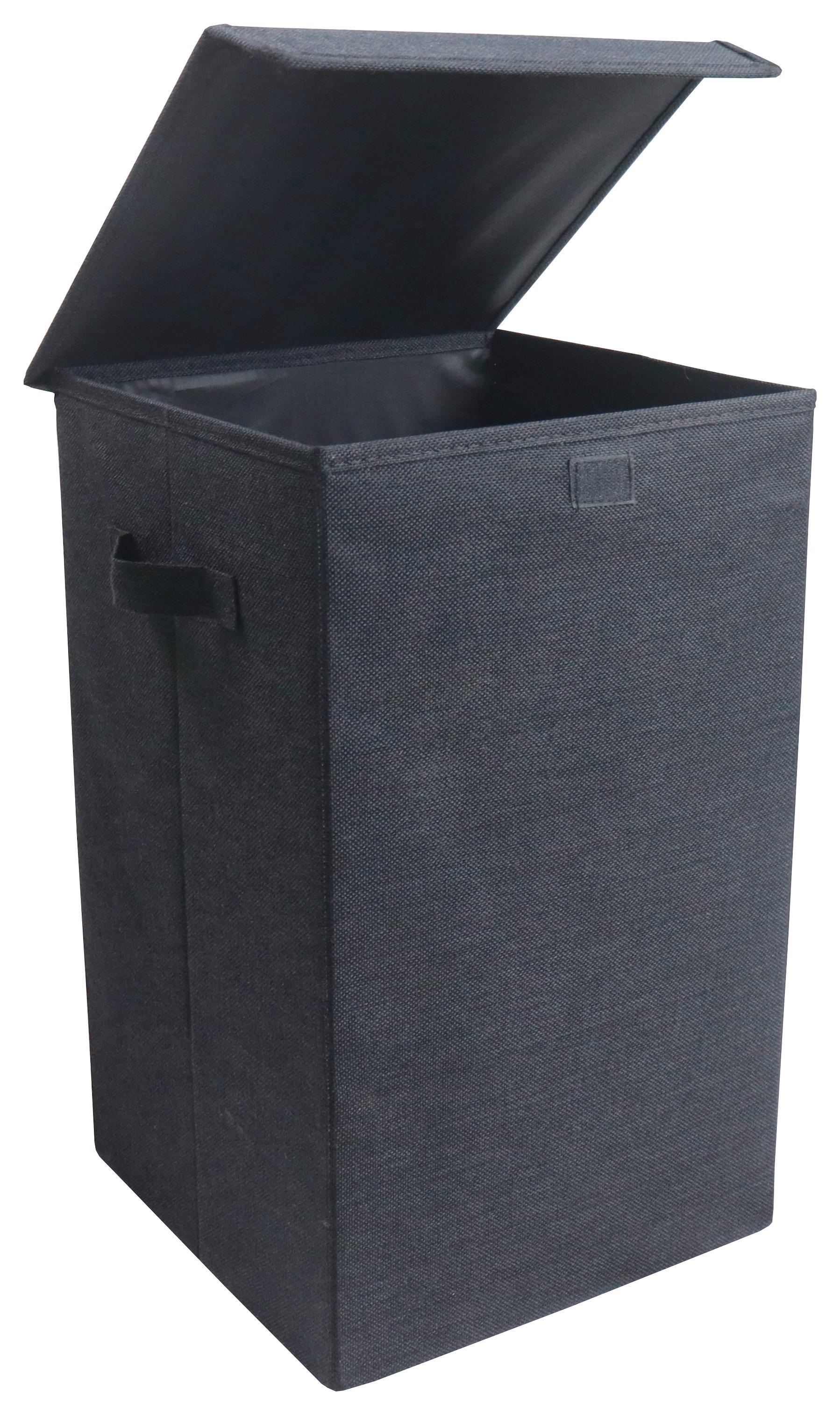 Wäschekorb Dreso M Anthrazit 30x50x30 cm - Anthrazit, MODERN, Textil (30/50/30cm) - MID.YOU