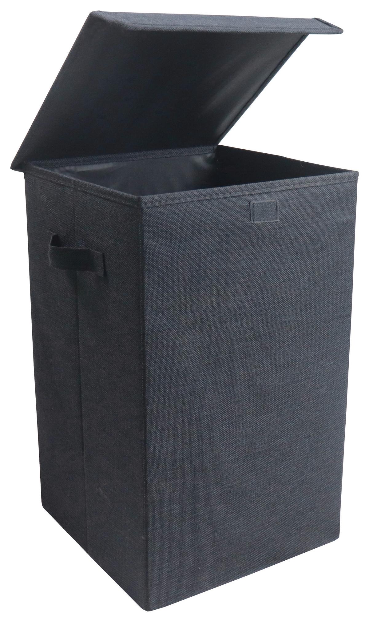 Wäschekorb Dreso M Anthrazit 30x50x30 cm - Anthrazit, MODERN, Textil (30/50/30cm) - MID.YOU