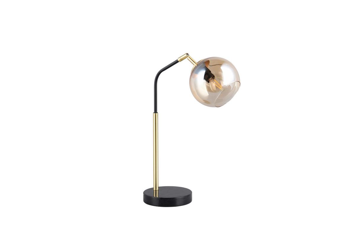 Tischleuchte 516900180 Paxton - Goldfarben/Bernsteinfarben, Design, Glas/Metall (28/15/45cm) - Trio Leuchten