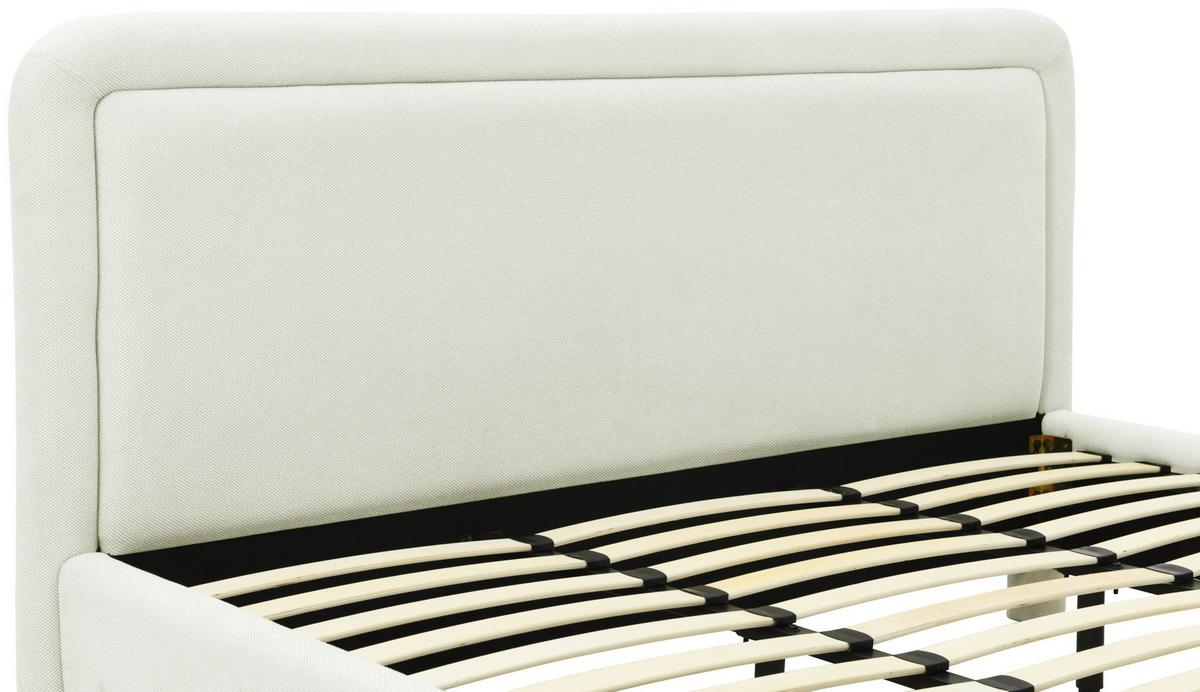 Polsterbett Pipe Weiß B: 205 Cm - Eichefarben/Schwarz, Design, Holz/Textil (205/110/233cm) - Livetastic