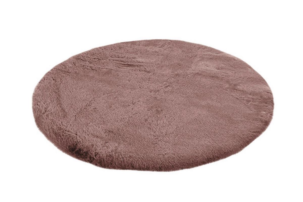 Hochflorteppich Rabbit Rosa, D: 100 Cm - Rosa, KONVENTIONELL (100cm)